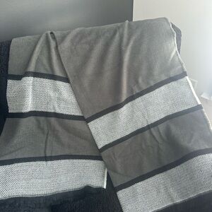 Michael Kors Gray, Black and White Herringbone scarf, shawl or wrap